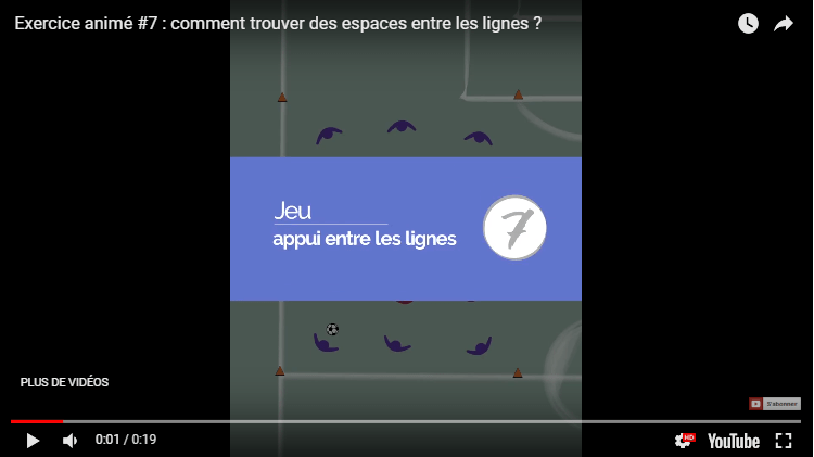 Exercice de foot comment trouver un appui entre les lignes