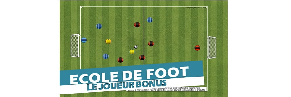Se rendre accessible et visible au porteur de balle - Exercice de foot